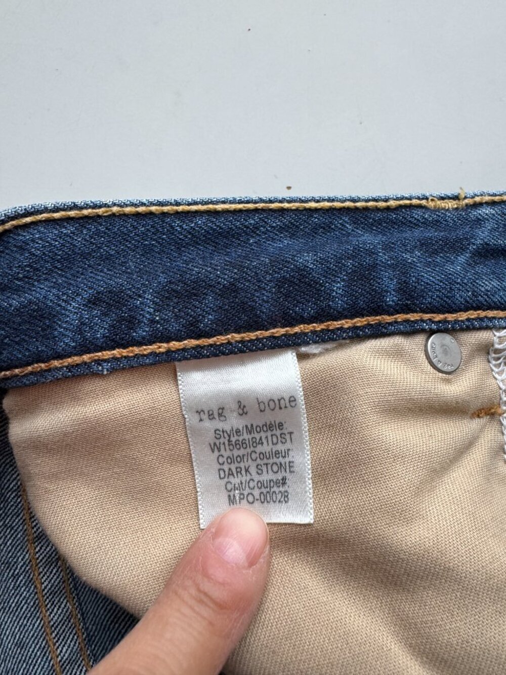 RAG & BONE Dark Stone Stretch Denim High Rise Skinny Jeans, Size 26 - Picture 14 of 15